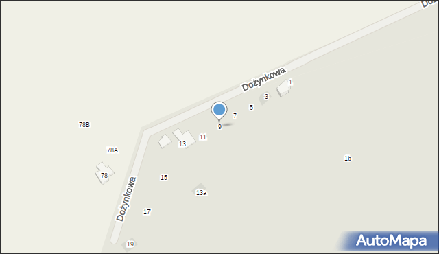 Nakło nad Notecią, Dożynkowa, 9, mapa Nakło nad Notecią