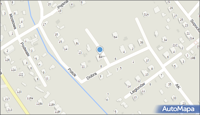 Nisko, Dobra, 8A, mapa Nisko