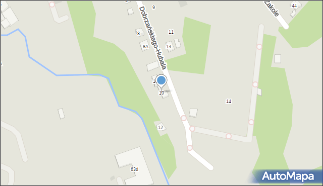 Nowy Sącz, Dobrzańskiego-Hubala Henryka, mjr., 10, mapa Nowego Sącza