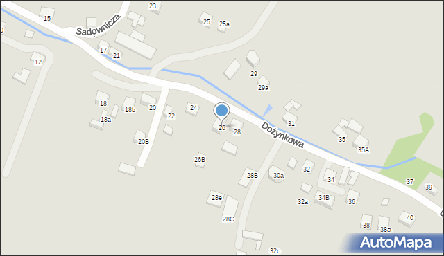 Nowy Sącz, Dożynkowa, 26, mapa Nowego Sącza