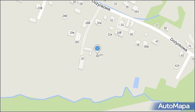 Nowy Sącz, Dożynkowa, 32c, mapa Nowego Sącza