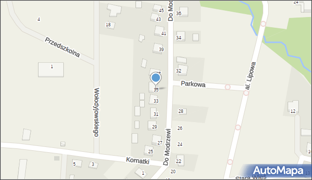 Oblęgorek, Do Modrzewi, 35, mapa Oblęgorek