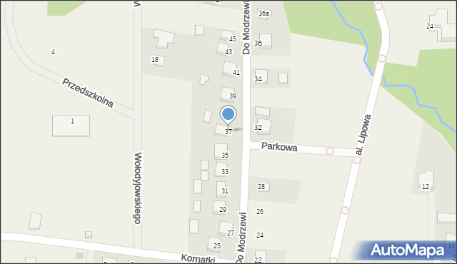 Oblęgorek, Do Modrzewi, 37, mapa Oblęgorek