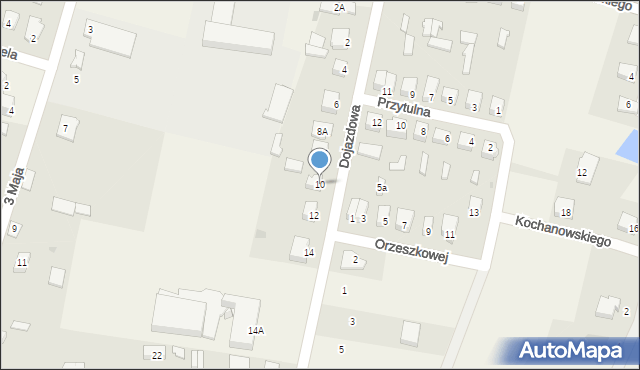 Olszewo-Borki, Dojazdowa, 10, mapa Olszewo-Borki