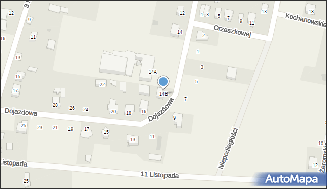 Olszewo-Borki, Dojazdowa, 14B, mapa Olszewo-Borki