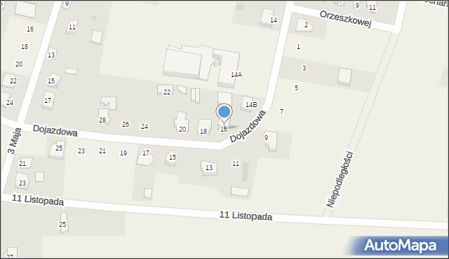 Olszewo-Borki, Dojazdowa, 16, mapa Olszewo-Borki