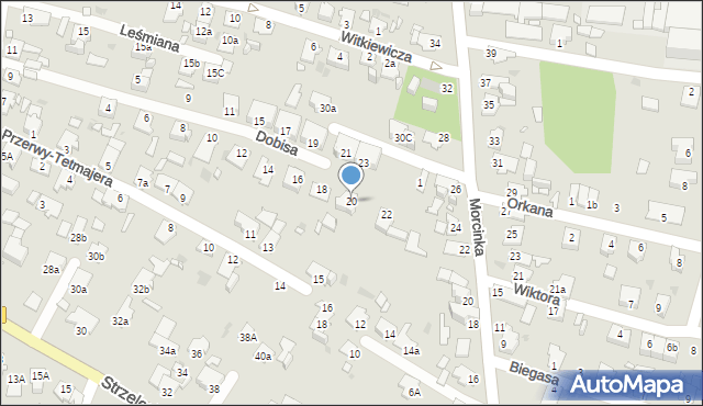 Opole, Dobisa Józefa, 20, mapa Opola