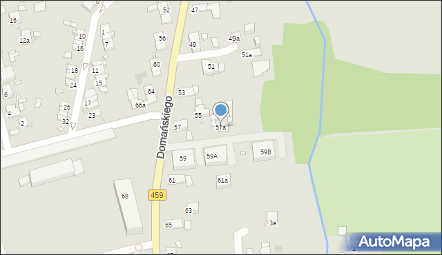 Opole, Domańskiego Bolesława, ks., 57a, mapa Opola