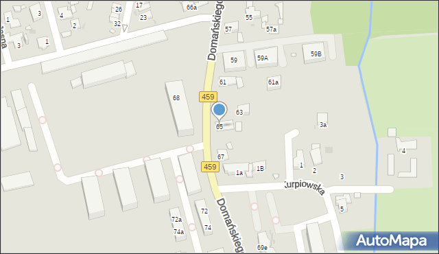 Opole, Domańskiego Bolesława, ks., 65, mapa Opola