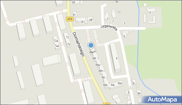 Opole, Domańskiego Bolesława, ks., 69e, mapa Opola