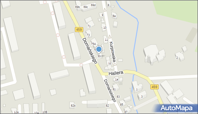 Opole, Domańskiego Bolesława, ks., 77, mapa Opola