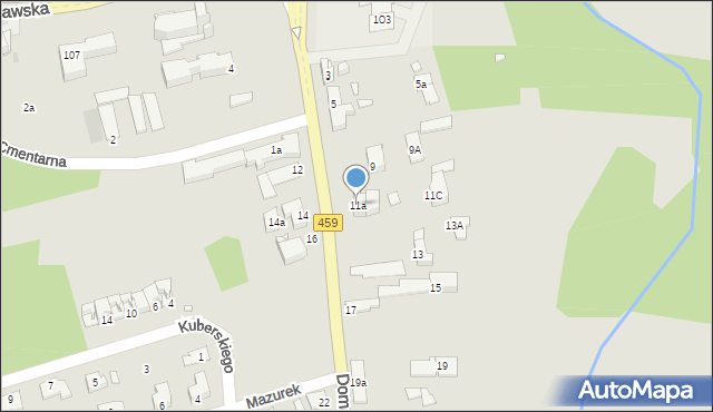 Opole, Domańskiego Bolesława, ks., 11a, mapa Opola
