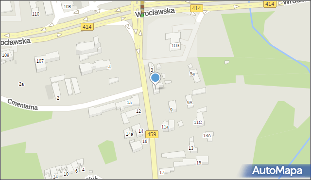 Opole, Domańskiego Bolesława, ks., 7, mapa Opola
