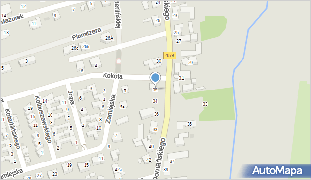 Opole, Domańskiego Bolesława, ks., 32, mapa Opola