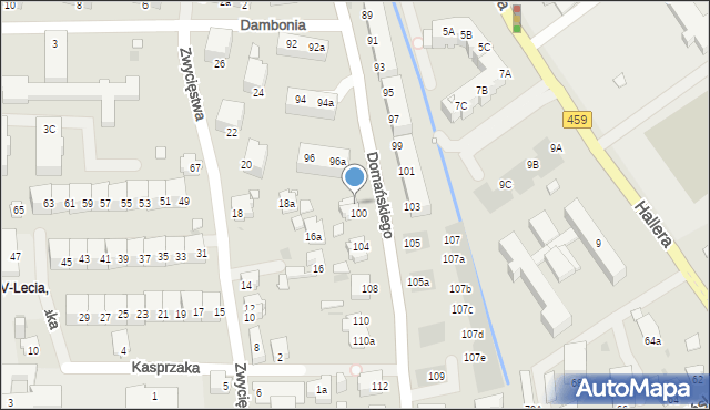Opole, Domańskiego Bolesława, ks., 98, mapa Opola
