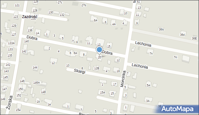 Orzesze, Dobra, 10, mapa Orzesze