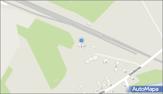 Osieck, Dom Kolejowy, 2, mapa Osieck