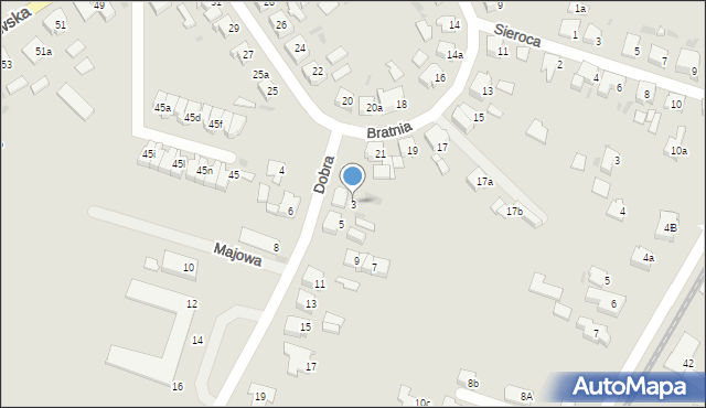 Ostrów Wielkopolski, Dobra, 3, mapa Ostrów Wielkopolski