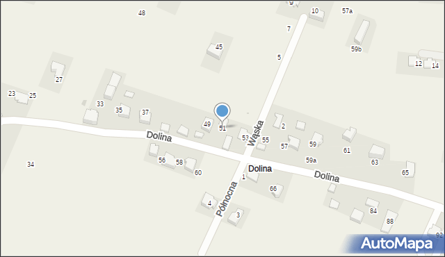 Owczary, Dolina, 51, mapa Owczary
