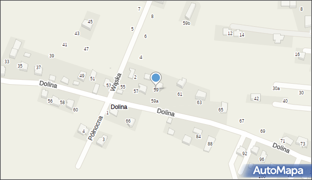 Owczary, Dolina, 59, mapa Owczary
