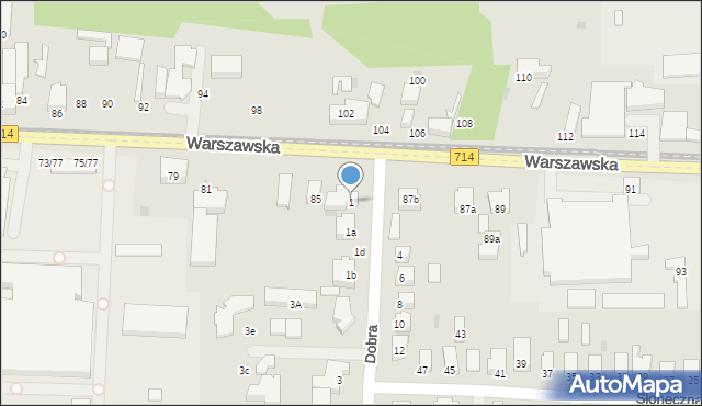 Pabianice, Dobra, 1, mapa Pabianic