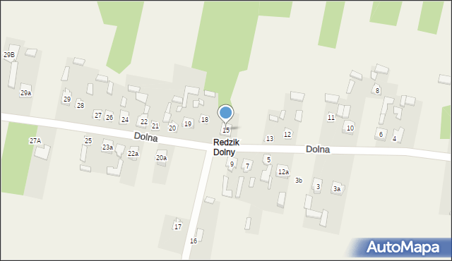 Parszów, Dolna, 15, mapa Parszów