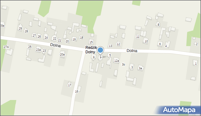 Parszów, Dolna, 7, mapa Parszów