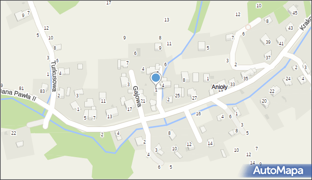 Pewel Ślemieńska, Dojazdowa, 1, mapa Pewel Ślemieńska