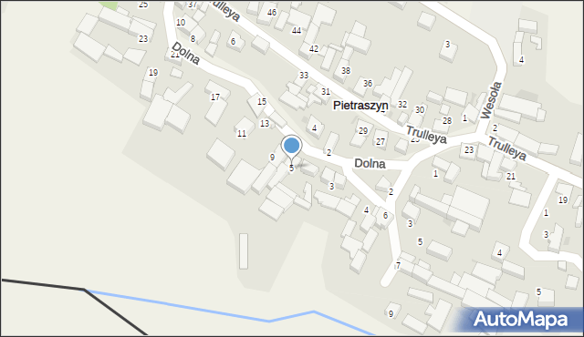 Pietraszyn, Dolna, 5, mapa Pietraszyn