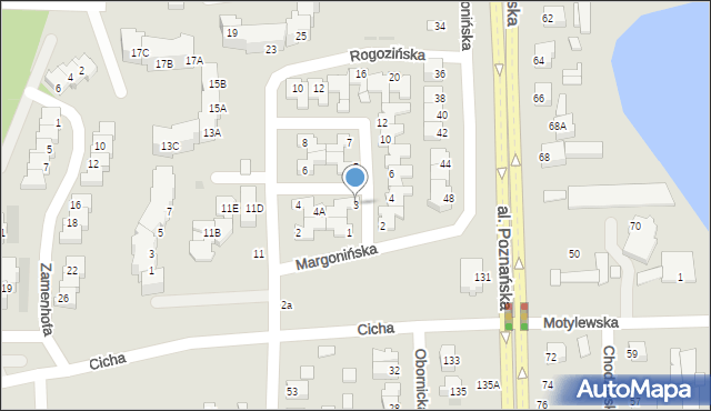 Piła, Dojazdowa, 3, mapa Piły