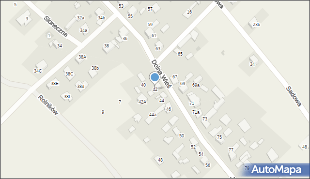 Pilchowice, Dolna Wieś, 42, mapa Pilchowice