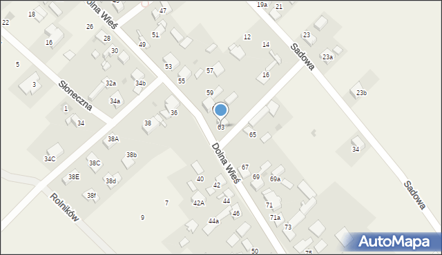 Pilchowice, Dolna Wieś, 63, mapa Pilchowice