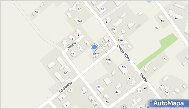 Pilchowice, Dolna Wieś, 66, mapa Pilchowice