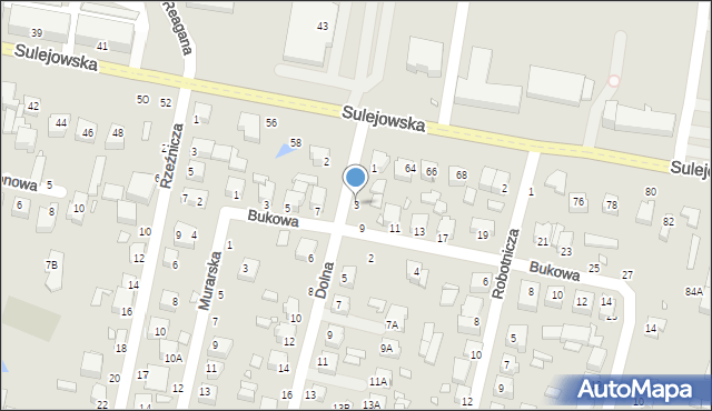 Piotrków Trybunalski, Dolna, 3, mapa Piotrków Trybunalski