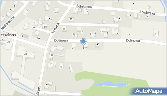 Pisarzowice, Dolinowa, 4, mapa Pisarzowice