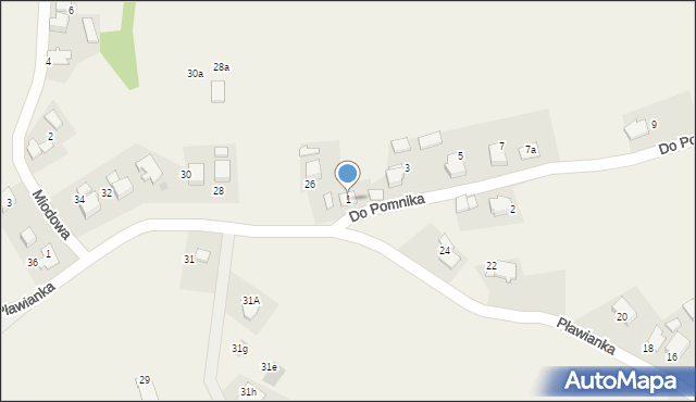 Pławy, Do Pomnika, 1, mapa Pławy