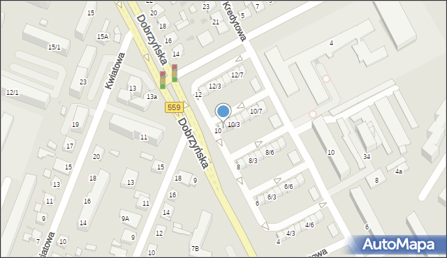 Płock, Dobrzyńska, 10/1, mapa Płock