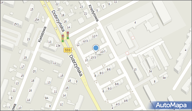 Płock, Dobrzyńska, 10/4, mapa Płock
