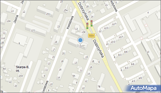 Płock, Dobrzyńska, 11, mapa Płock