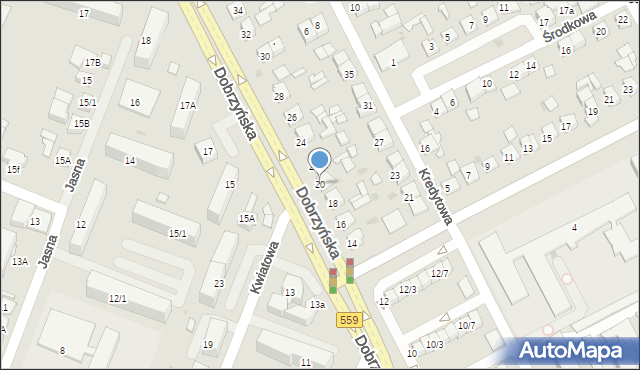 Płock, Dobrzyńska, 20, mapa Płock