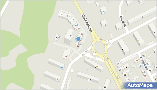 Płock, Dobrzyńska, 25, mapa Płock