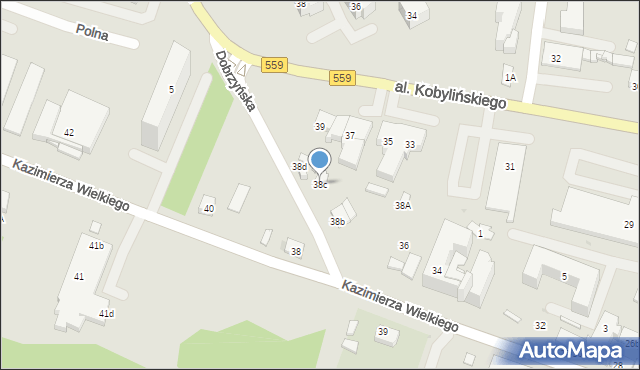 Płock, Dobrzyńska, 38c, mapa Płock