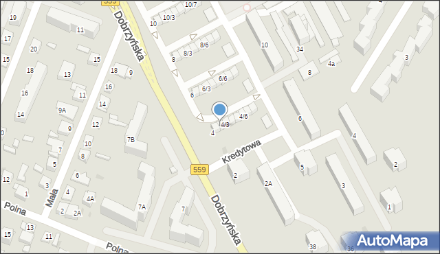 Płock, Dobrzyńska, 4/2, mapa Płock