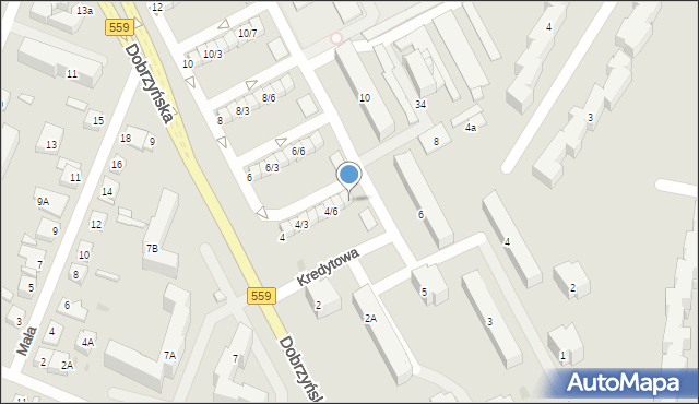 Płock, Dobrzyńska, 4/8, mapa Płock