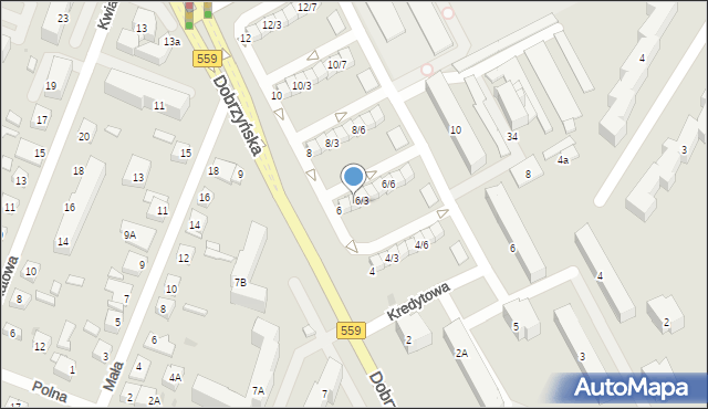 Płock, Dobrzyńska, 6/2, mapa Płock