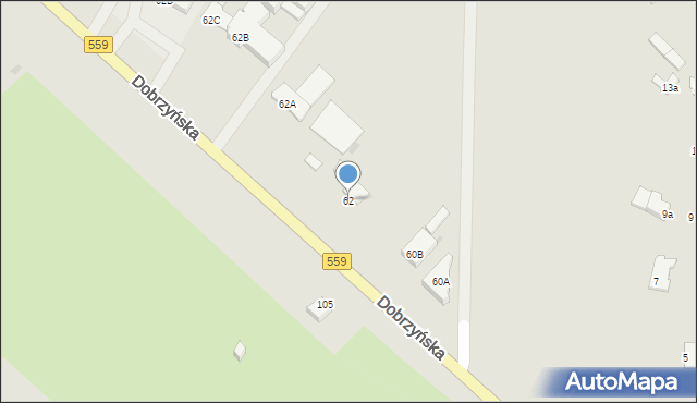 Płock, Dobrzyńska, 62, mapa Płock