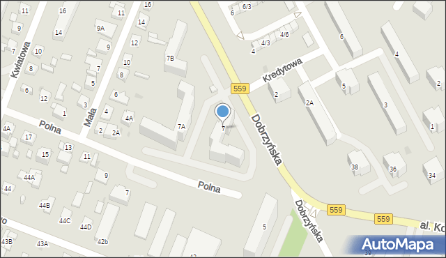 Płock, Dobrzyńska, 7, mapa Płock