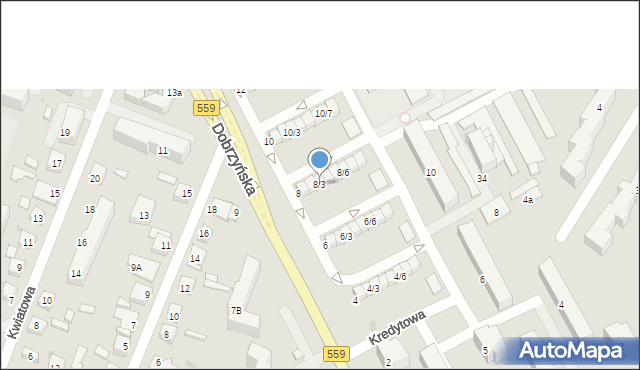 Płock, Dobrzyńska, 8/3, mapa Płock