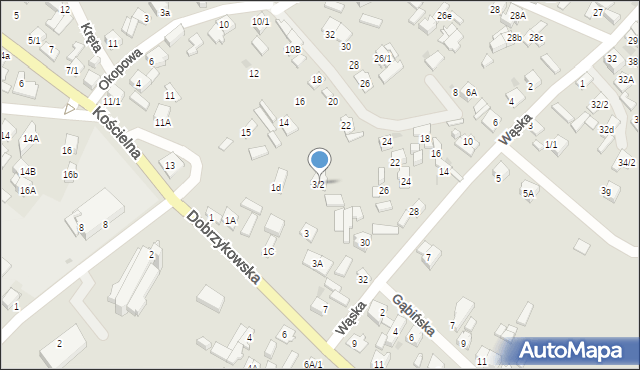 Płock, Dobrzykowska, 3/2, mapa Płock