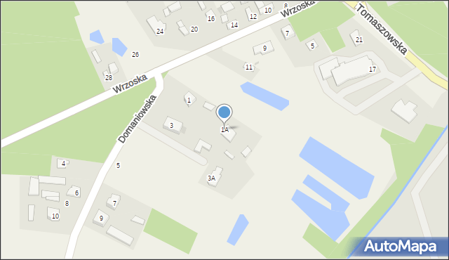 Podgajek, Domaniowska, 1A, mapa Podgajek